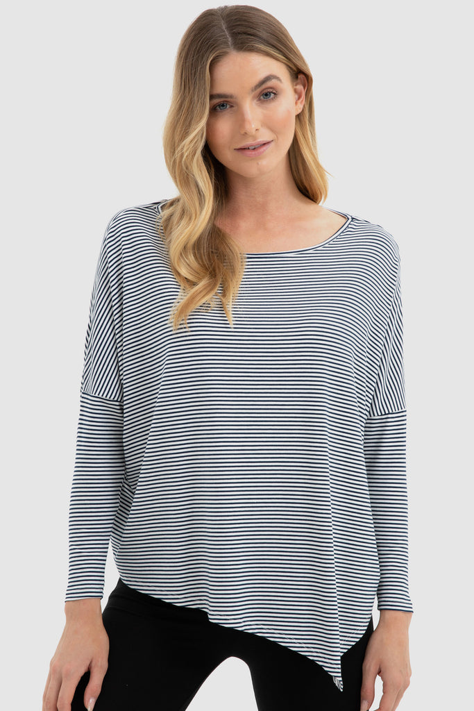 Relax Boatneck - Thin Stripe