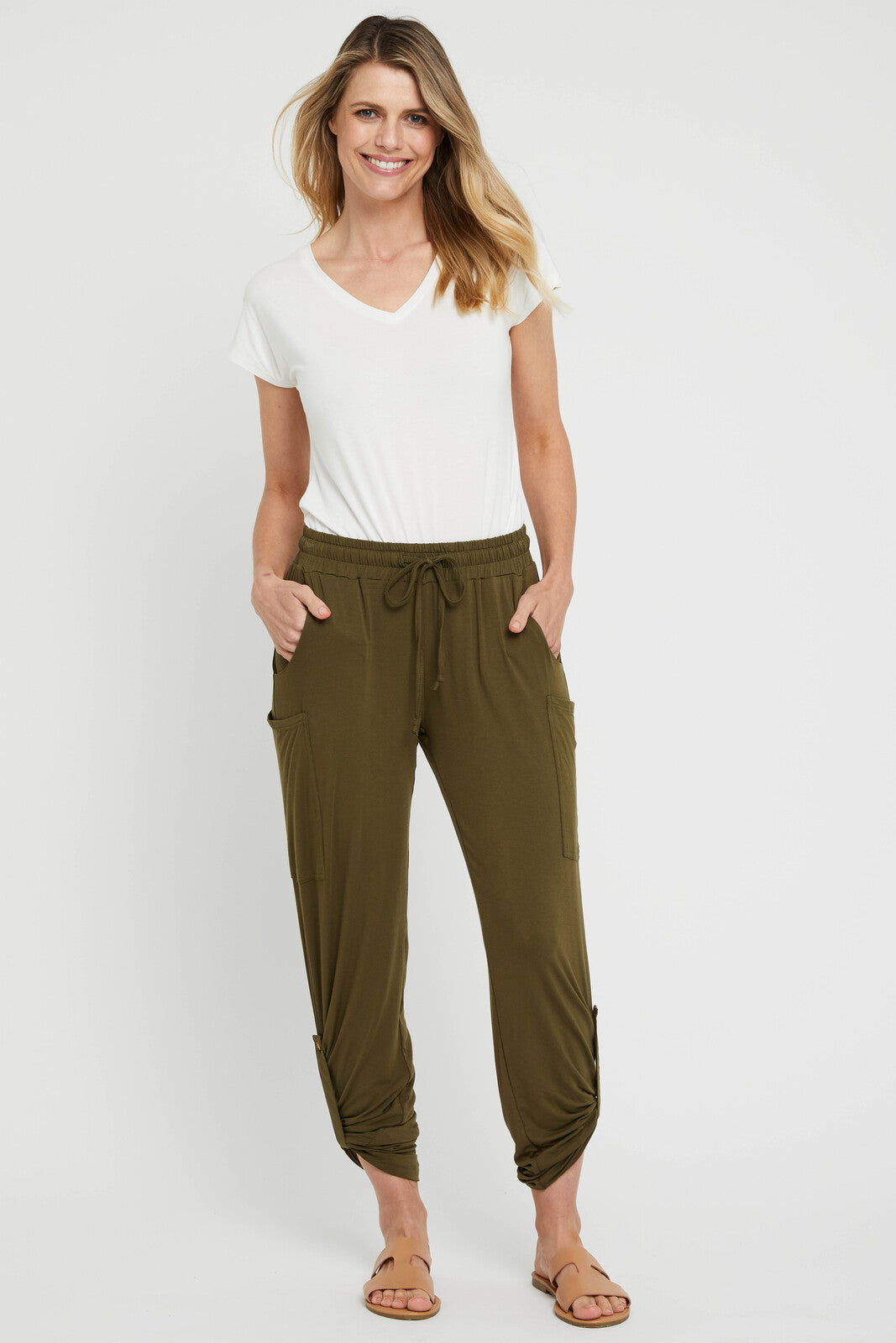 Pocket Pants - Dark Olive | Bamboo Body