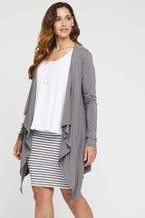 Waterfall Cardigan - Gull Grey