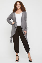 Waterfall Cardigan - Gull Grey