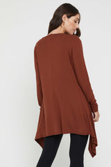 Waterfall Cardigan - Smoked Paprika