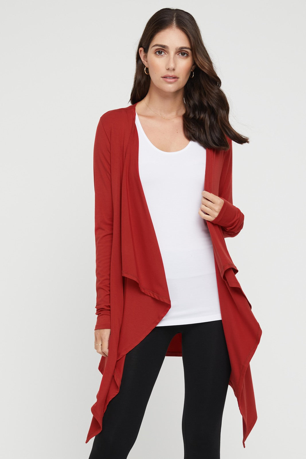 Red Waterfall Cardigan