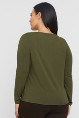 Amy Boatneck Top - Dark Olive