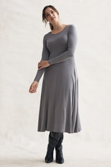 Olivia Dress - Gull Grey