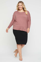 Liv Long Sleeve Slouch Top - Withered Rose