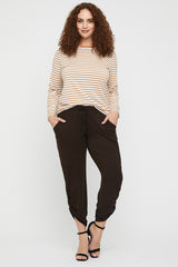 Cassie Crew Neck - Biscuit Stripe