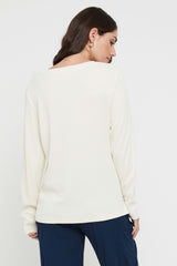 Ribbed Crew Neck - Cream
