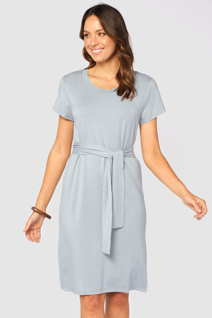 Bamboo T-Shirt Dress - Blue Haze