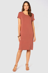 Bamboo T-Shirt Dress - Cedarwood