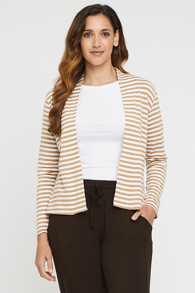 Everyday Cardi - Biscuit Stripe