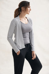 Everyday Cardi - Grey Stripe