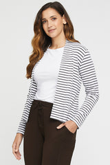 Everyday Cardi - Grey Stripe