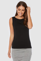 Bamboo Shell Top - Black