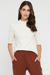 Taylor Ribbed Top  - Cream