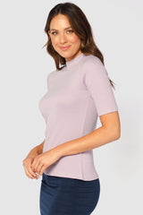 Taylor Ribbed Top - Mauve