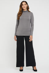 Bamboo Turtle Neck - Gull Grey