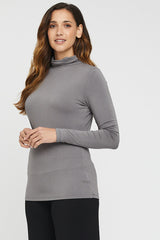 Bamboo Turtle Neck - Gull Grey