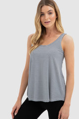 Relaxed Bamboo Singlet - Thin Stripe