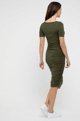 Jasper Ruched Dress - Dark Olive