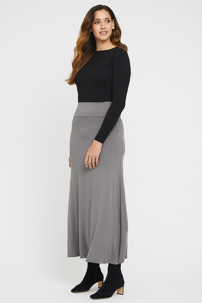 Lana Long Skirt in Gull Grey  Alison Dominy Designs