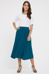 Bamboo Midi Skirt - Dark Teal