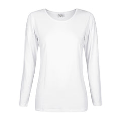 Christina Long Sleeve Scoop Neck - White