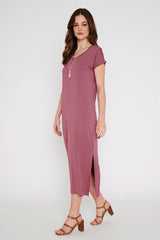 Elsie Dress - Dry Rose