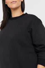 Bamboo Essential Fleece Top - Black