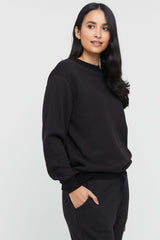 Bamboo Essential Fleece Top - Black