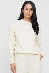 Bamboo Essential Fleece Top  - Winter White