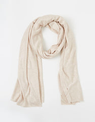 Lightweight Bamboo Cashmere Wool Wrap - Oatmeal