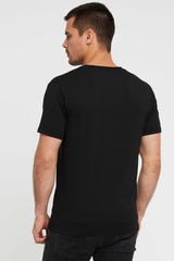 Men's V Neck Tee - Black