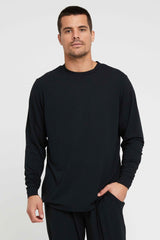 Men's Long Sleeve Crew Neck - Black