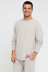 Men's Long Sleeve Crew Neck - Oatmeal