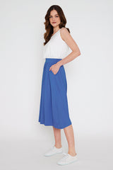 Bamboo Midi Skirt - Periwinkle