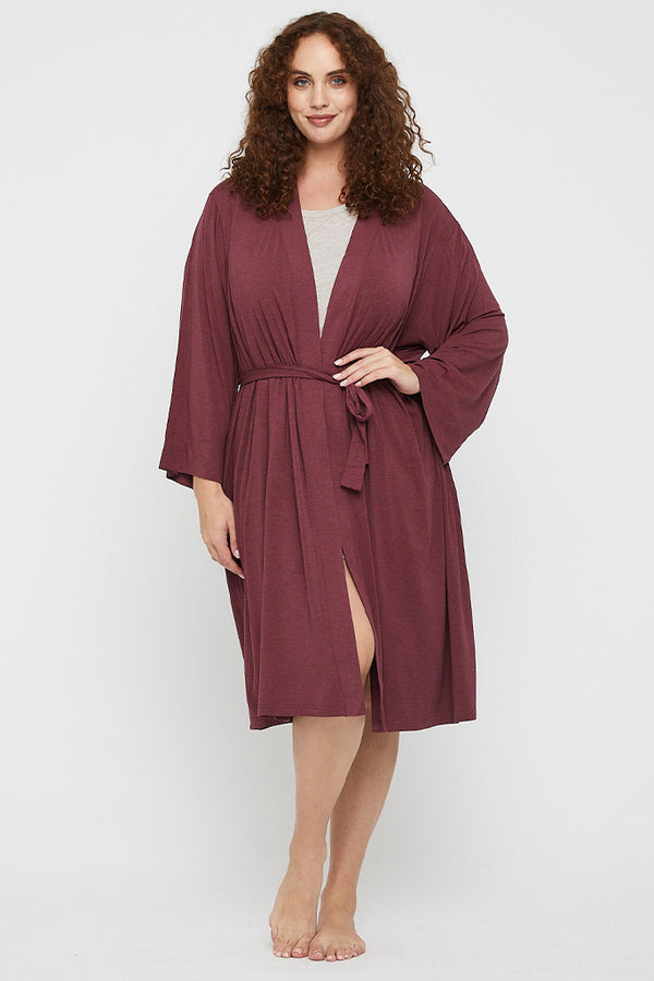 Sleepwear Robe - Burgundy | Bamboo Body