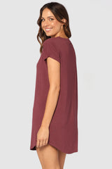 Niah Night Dress - Burgundy