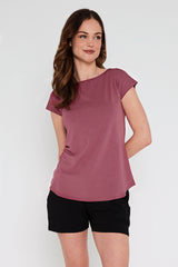 Pia Bamboo Tee - Dry Rose
