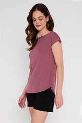Pia Bamboo Tee - Dry Rose