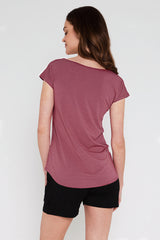 Pia Bamboo Tee - Dry Rose