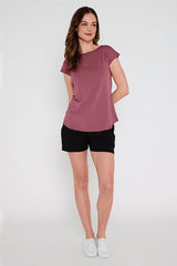 Pia Bamboo Tee - Dry Rose