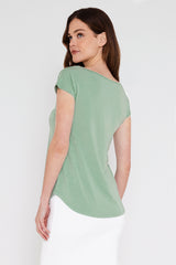 Pia Bamboo Tee - Seafoam