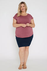 Pia Bamboo Tee - Dry Rose