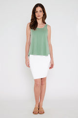 Relaxed Bamboo Singlet - Seafoam