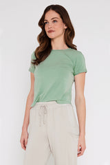 Shorter Bamboo Tee - Seafoam