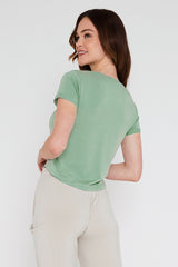 Shorter Bamboo Tee - Seafoam