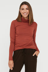 Bamboo Turtle Neck - Rust